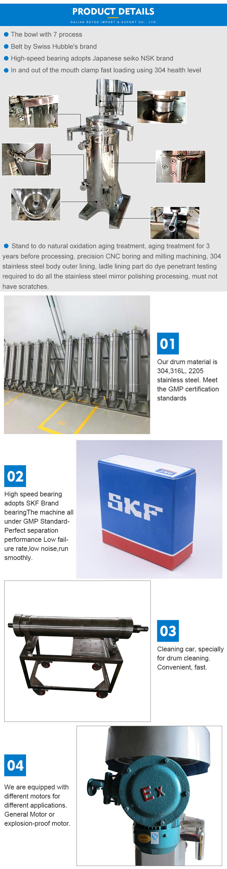 GF tubular centrifuge details